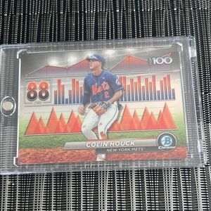 Topps Chrome Baseball Card - Red and Blue Design